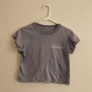 Light blue cropped tee